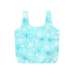 Blue Xmas pattern Full Print Recycle Bags (S)  from ZippyPress Back