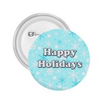 Happy holidays blue pattern 2.25  Buttons