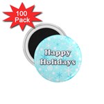 Happy holidays blue pattern 1.75  Magnets (100 pack) 