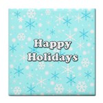 Happy holidays blue pattern Face Towel