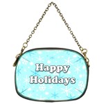 Happy holidays blue pattern Chain Purses (One Side) 