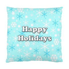 Happy holidays blue pattern Standard Cushion Case (Two Sides) from ZippyPress Back