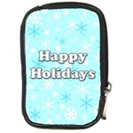 Happy holidays blue pattern Compact Camera Cases