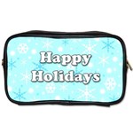 Happy holidays blue pattern Toiletries Bags 2-Side