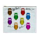 Cute owls - Who? Cosmetic Bag (XL)