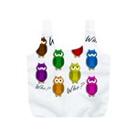 Cute owls - Who? Full Print Recycle Bags (S) 