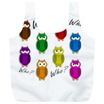 Cute owls - Who? Full Print Recycle Bags (L) 