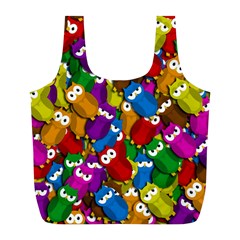 Cute owls mess Full Print Recycle Bags (L)  from ZippyPress Back