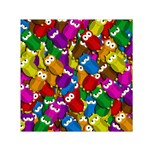 Cute owls mess Small Satin Scarf (Square)