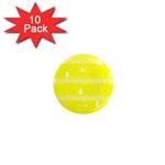 Yellow Xmas 1  Mini Magnet (10 pack) 