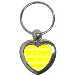 Yellow Xmas Key Chains (Heart) 