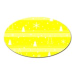Yellow Xmas Oval Magnet