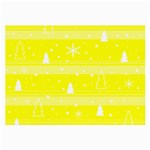 Yellow Xmas Large Glasses Cloth (2-Side)