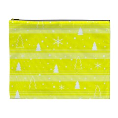 Yellow Xmas Cosmetic Bag (XL) from ZippyPress Front