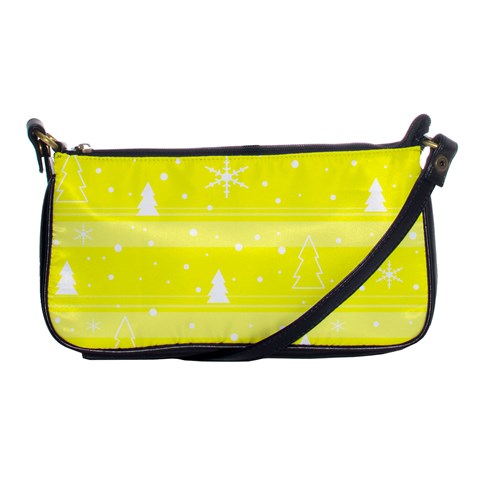 Yellow Xmas Shoulder Clutch Bags from ZippyPress Front