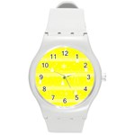 Yellow Xmas Round Plastic Sport Watch (M)