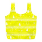 Yellow Xmas Full Print Recycle Bags (L) 
