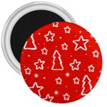 Red Xmas 3  Magnets