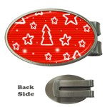 Red Xmas Money Clips (Oval) 