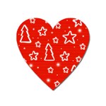 Red Xmas Heart Magnet