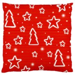 Red Xmas Standard Flano Cushion Case (Two Sides)