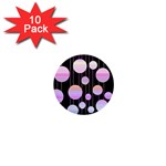 Pink elegance  1  Mini Buttons (10 pack) 