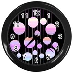 Pink elegance  Wall Clocks (Black)