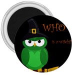 Who is a witch? - green 3  Magnets