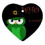 Who is a witch? - green Ornament (Heart) 