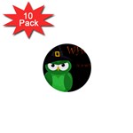 Who is a witch? - green 1  Mini Buttons (10 pack) 