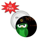 Who is a witch? - green 1.75  Buttons (10 pack)