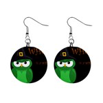 Who is a witch? - green Mini Button Earrings
