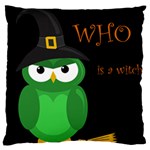 Who is a witch? - green Large Cushion Case (Two Sides)
