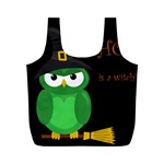 Who is a witch? - green Full Print Recycle Bags (M) 