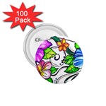 Tropical Hibiscus Flowers 1.75  Buttons (100 pack) 