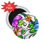 Tropical Hibiscus Flowers 2.25  Magnets (10 pack) 