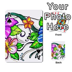 Ace Tropical Hibiscus Flowers Playing Cards 54 Designs  from ZippyPress Front - SpadeA