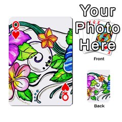 Queen Tropical Hibiscus Flowers Playing Cards 54 Designs  from ZippyPress Front - HeartQ