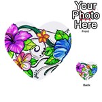 Tropical Hibiscus Flowers Multi-purpose Cards (Heart) 