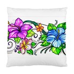 Tropical Hibiscus Flowers Standard Cushion Case (One Side)