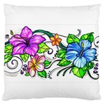 Tropical Hibiscus Flowers Standard Flano Cushion Case (Two Sides)