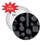 Come down - green 2.25  Buttons (10 pack) 