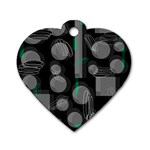 Come down - green Dog Tag Heart (Two Sides)