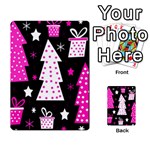 Pink playful Xmas Multi-purpose Cards (Rectangle) 