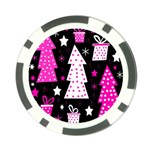 Pink playful Xmas Poker Chip Card Guards (10 pack) 