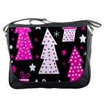 Pink playful Xmas Messenger Bags