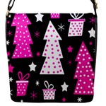 Pink playful Xmas Flap Messenger Bag (S)