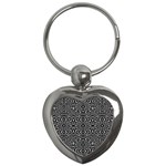Black and White Tribal Pattern Key Chains (Heart) 