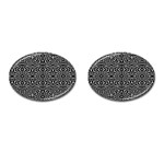 Black and White Tribal Pattern Cufflinks (Oval)