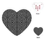 Black and White Tribal Pattern Playing Cards (Heart) 